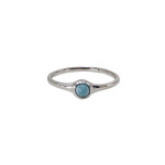Sterling Silver Round Larimar Ring 6 Pack 1x Size 5-10