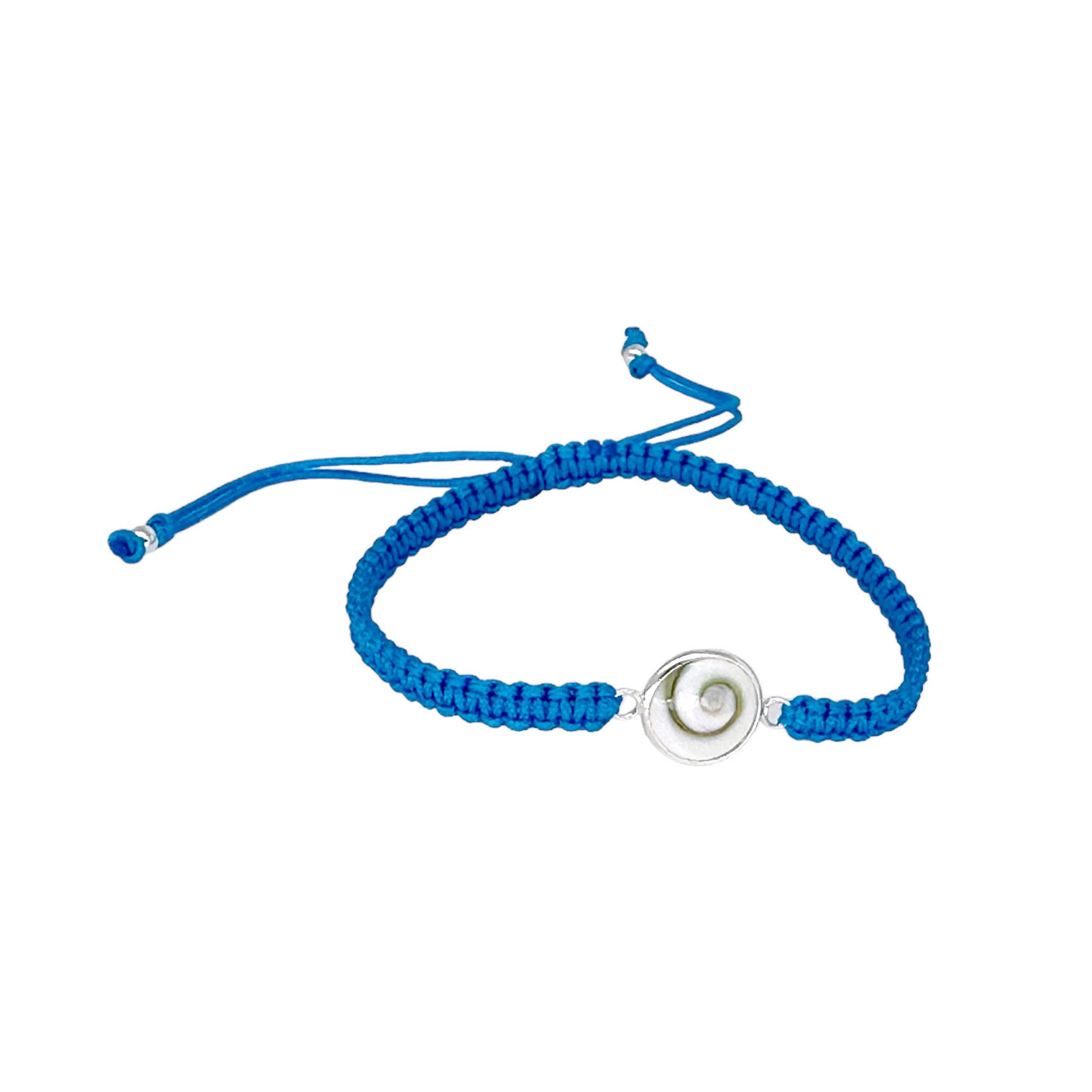 Adjustable String Bracelet with Eye of Shiva Sky Blue