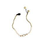 Pearl, Howlite Gemstone and Brass Bead Anklet BA9