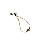 Tiger Eye Gemstone and Brass Bead Bracelet BB18