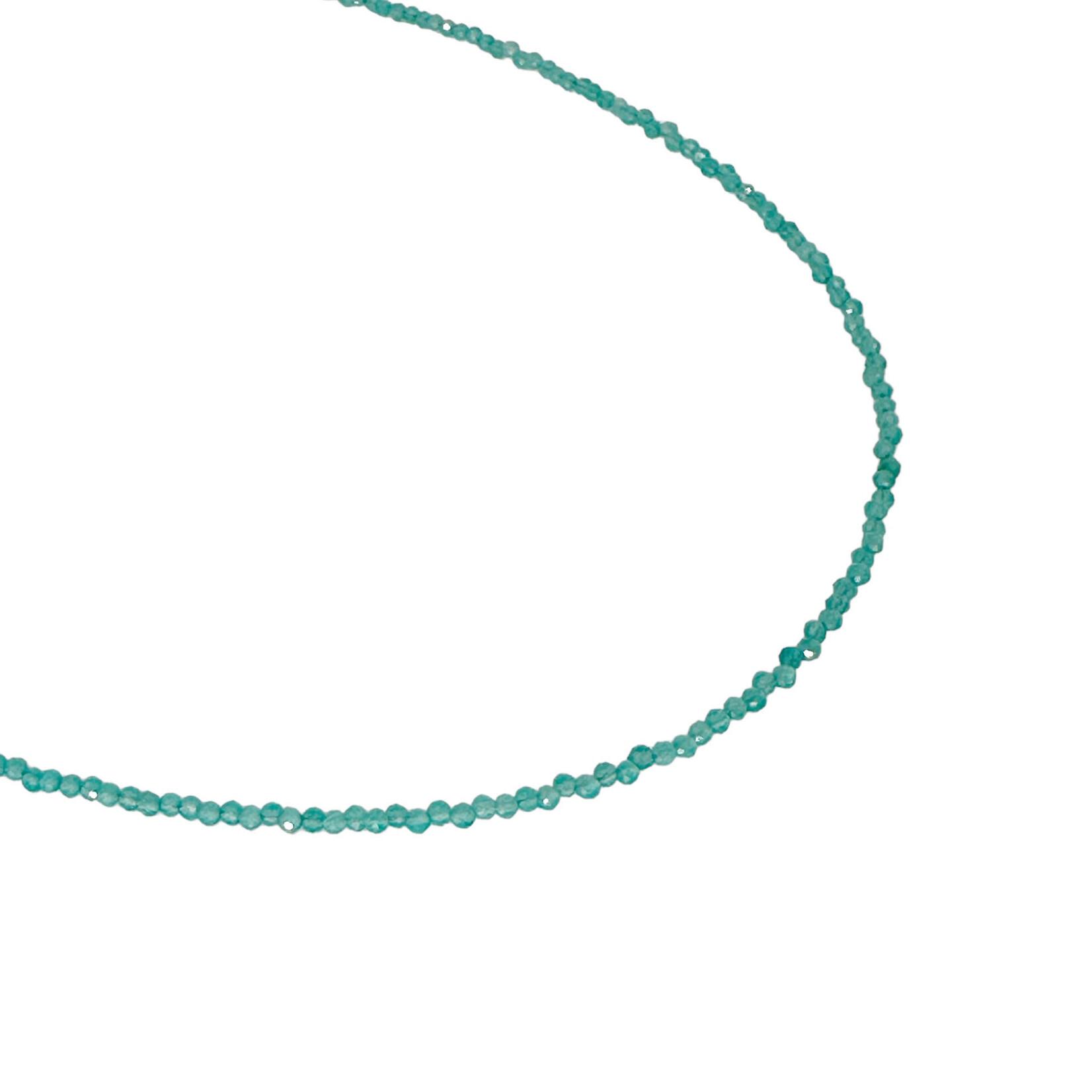 Green Onyx Adjustable 16-18" 2mm Gemstone Bead Necklace