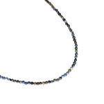 Afghanistan Sapphire Adjustable 16-18” 3mm Gemstone Bead Necklace