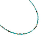 Blue Turquoise Adjustable 16-18" 2mm Gemstone Bead Necklace