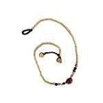 Tourmaline Gemstone and Brass Bead Anklet BA22