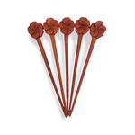 Hand Carved Plumeria Hair Stick - Pack of 5