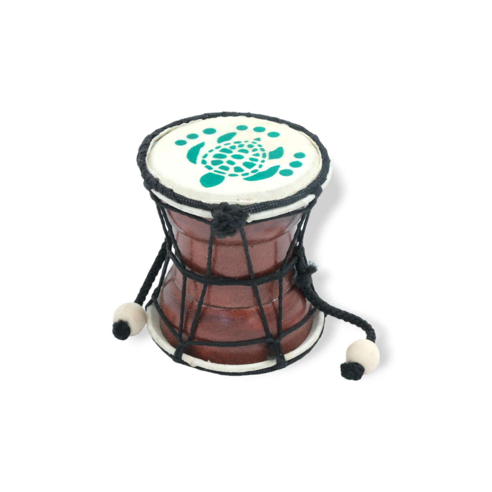 Hand Made Kempro Double-Sided Drum with Turtle Motif