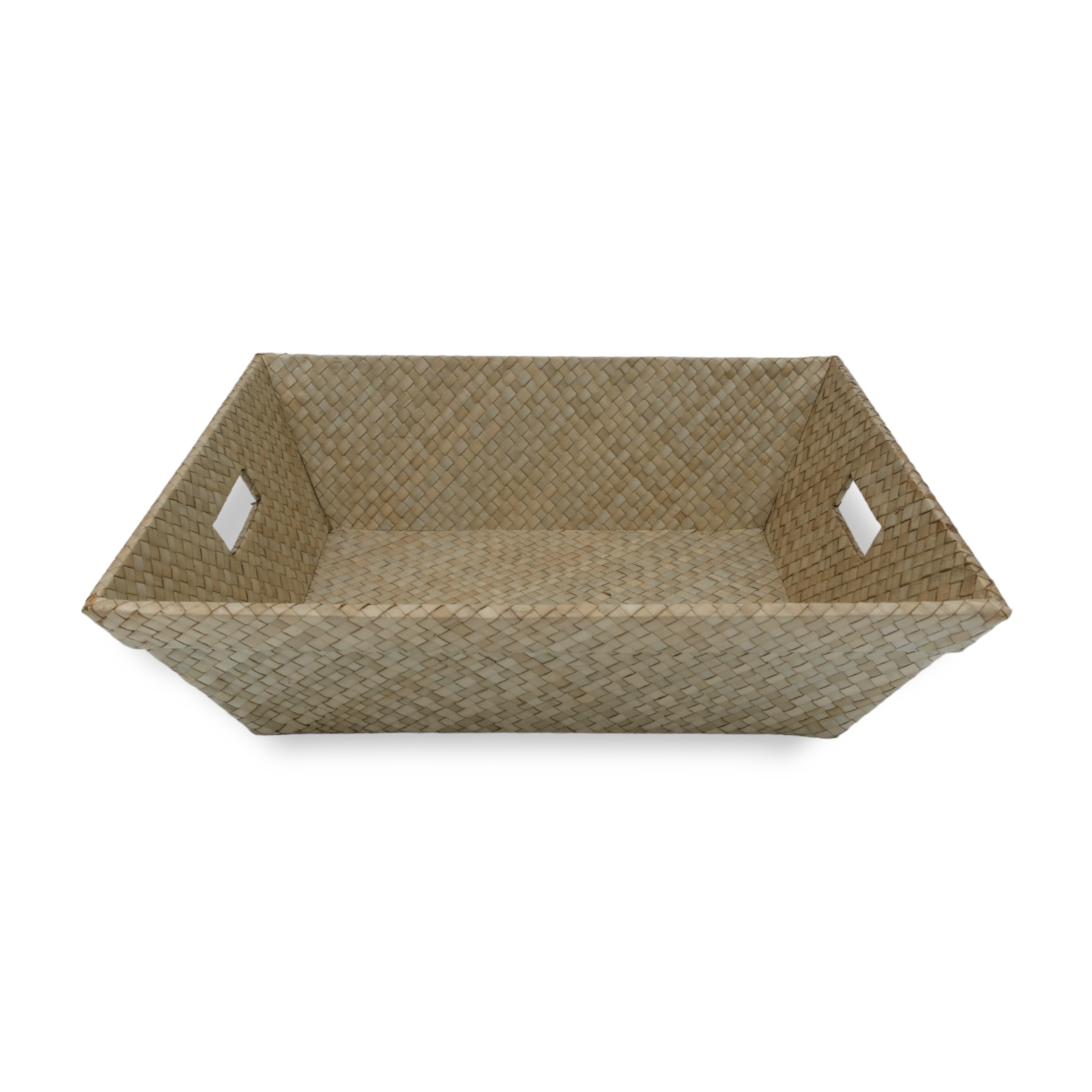 Hand Woven Lauhala Box With Handles