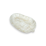 Hand Made Capiz Shell Dish Leaf Shape Small