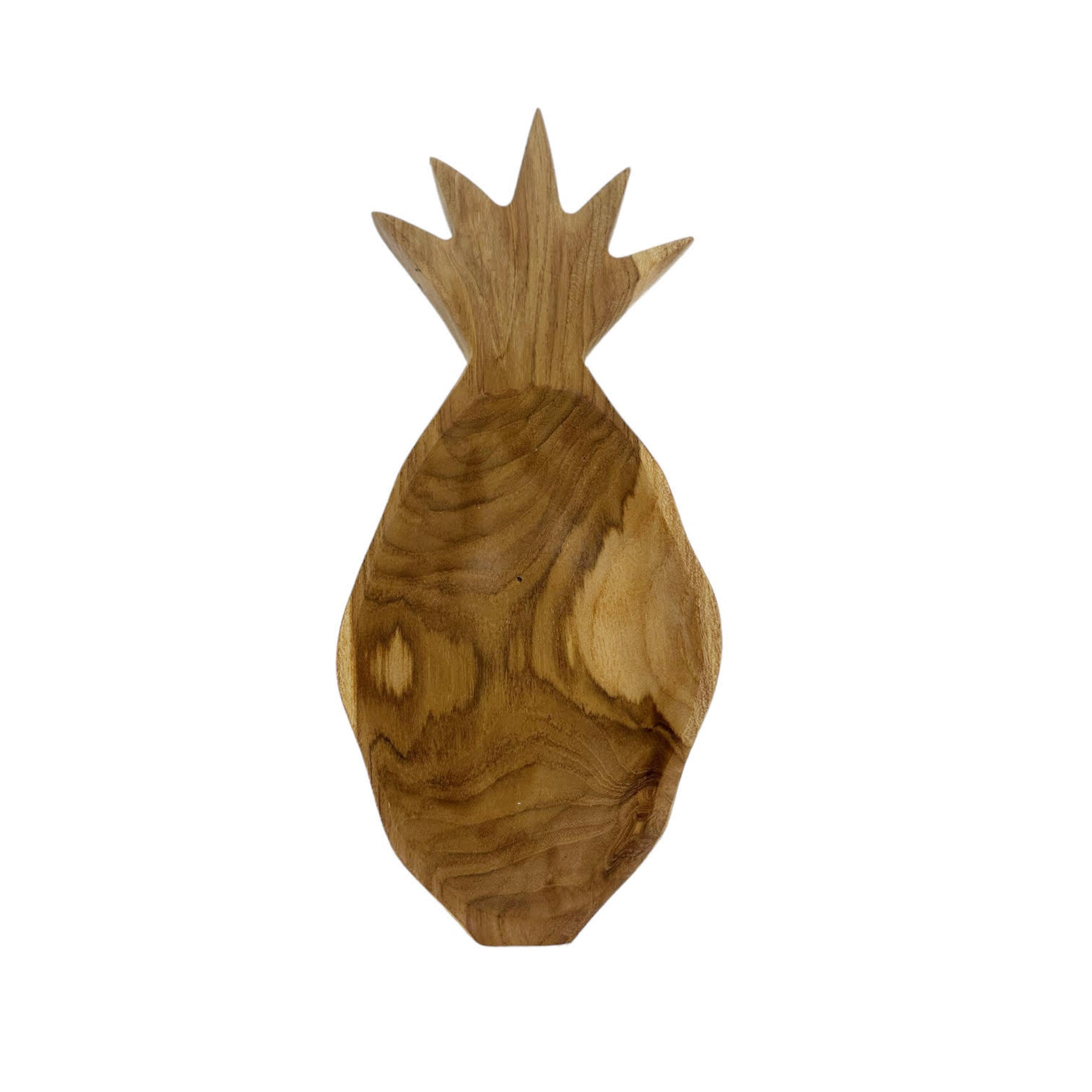 Hand Carved Teak Wood Pineapple Dish Medium