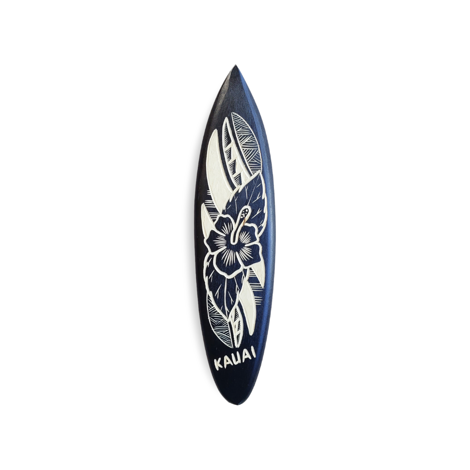 Hand Carved Mango Wood Kauai Surfboard Small #21