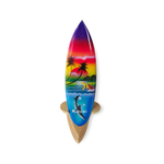 Airbrushed Wood Kauai  5" Surfboard With Stand