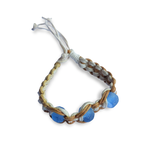 Woven Adjustable Bracelet with Beach Glass Sand