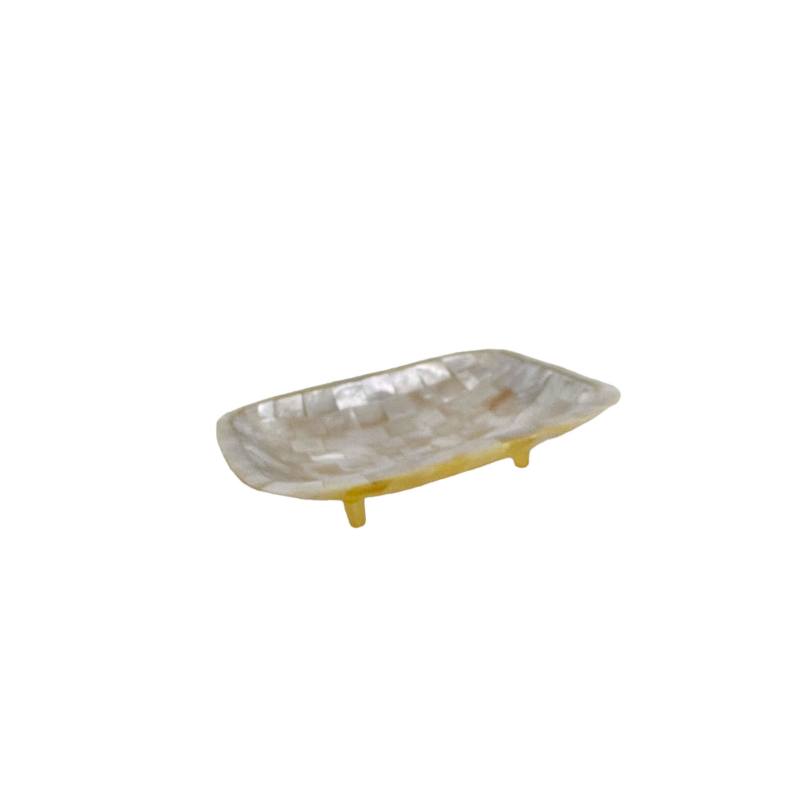 Hand Made Mother of Pearl Soap Dish with Feet