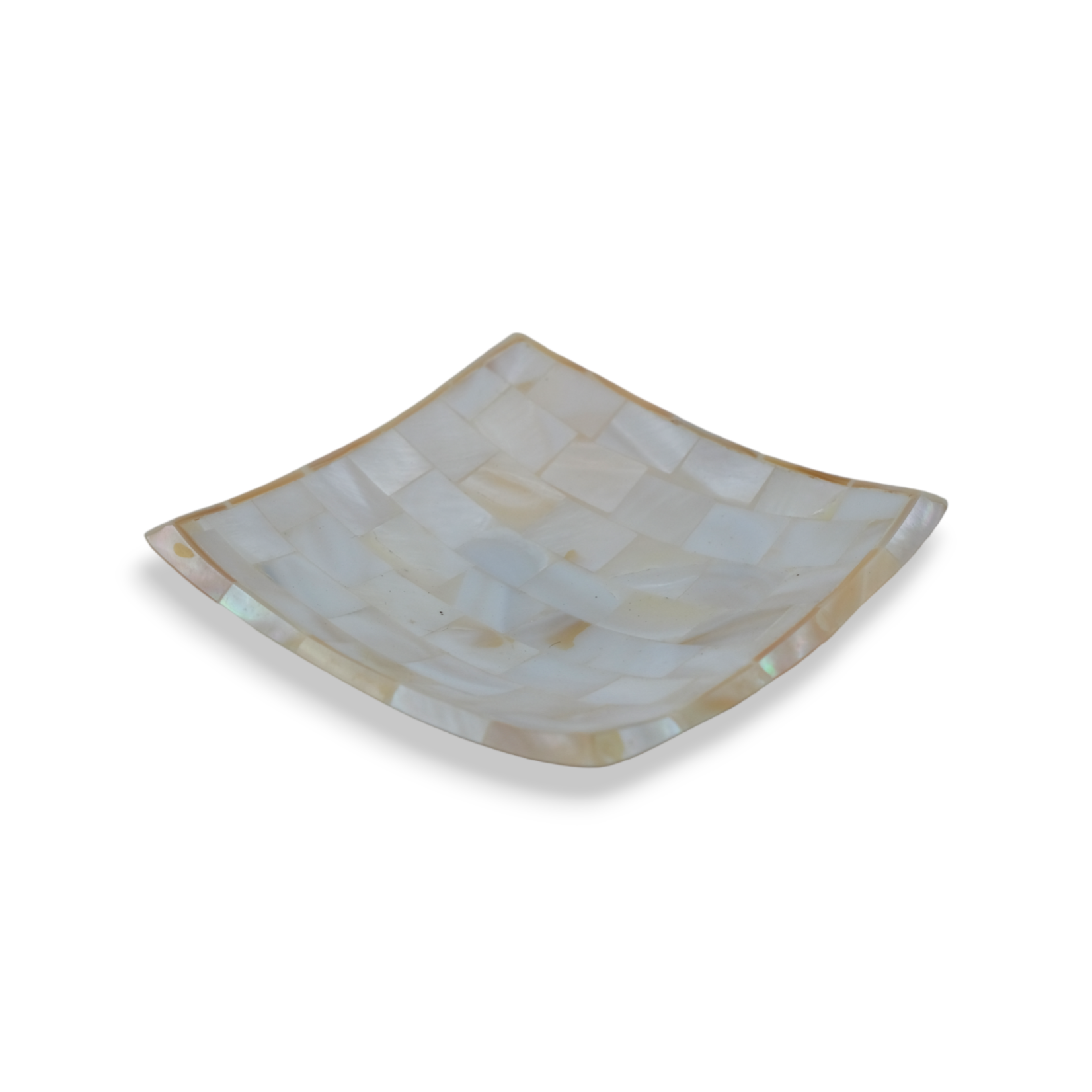 Handmade Mother of Pearl Mosaic Square Dish  8cm