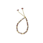 Copper, Jade & Pearl Bamboo J19 Adjustable Bracelet Pink