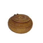 Hand Woven Ata Basket #86 Large Round Basket with Lid