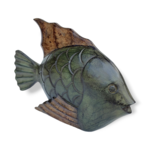 Hand Carved Two Tone Albesia Wood Fish Large