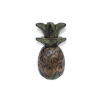 Hand Carved Two Tone Albesia Wood Pineapple Small