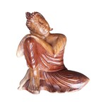 25cm Hand Carved Resting Buddha Two Tone