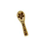 Carved Bamboo Rice Spoon Flower Hawaii