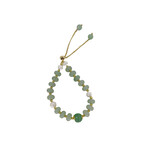 Copper, Jade & Pearl Bamboo J20 Adjustable Bracelet Lotus Bead