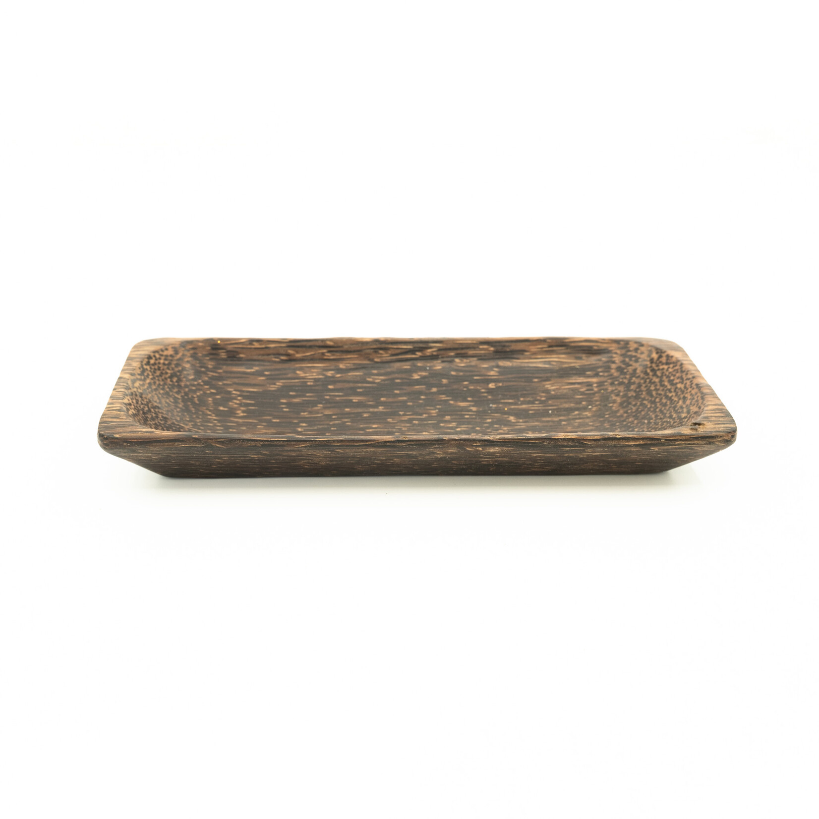 Hand Carved Palm Wood Dish Rectangle 20cm x 8cm
