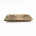 Hand Carved Palm Wood Dish Rectangle Split 20cm x 10cm