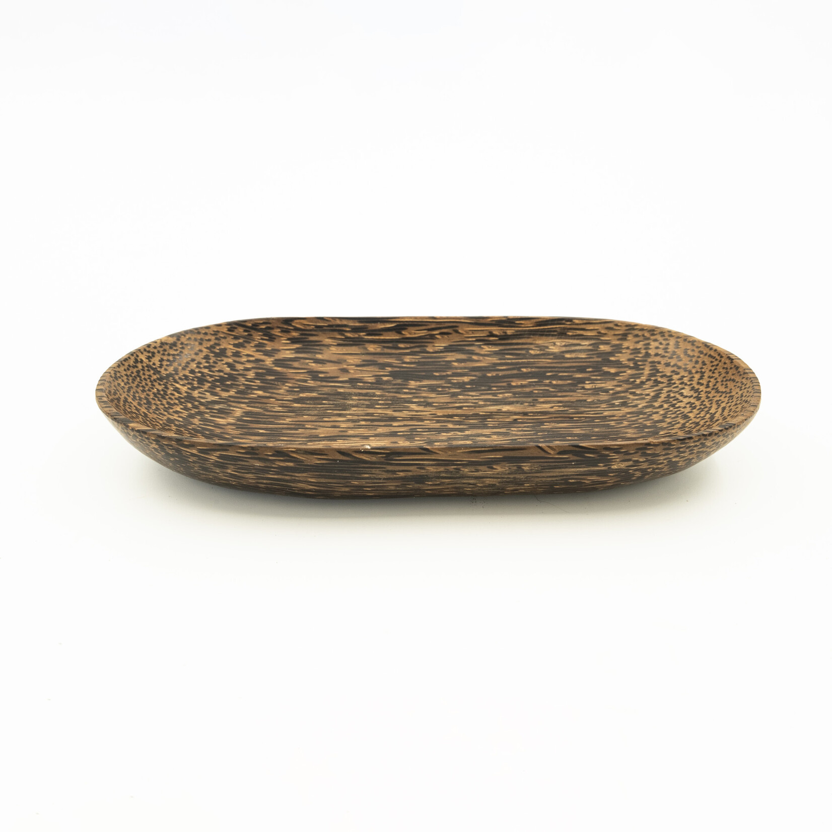 Hand Carved Palm Wood Dish Oval 20cm x 9cm