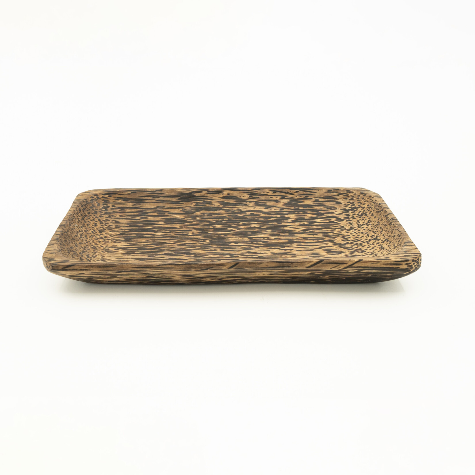 Hand Carved Palm Wood Dish Rectangle 20m x 10cm