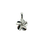 P434 Sterling Silver Plumeria Pendant