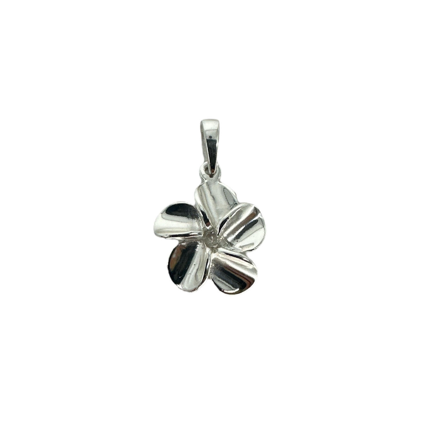 P434 Sterling Silver Plumeria Pendant