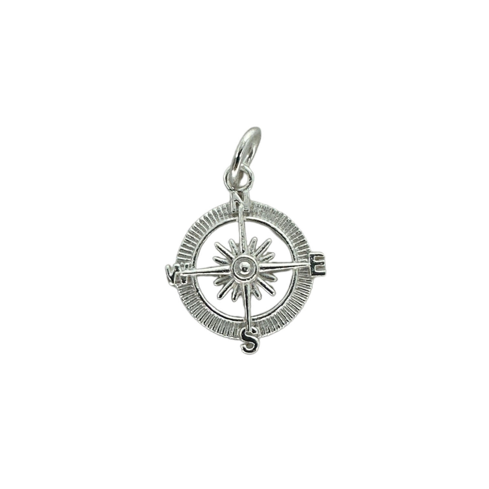 P424 Sterling Silver Compass Pendant