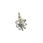 P429 Sterling Silver Octopus Pearl Pendant