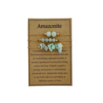 Set of Three Adjustable Amazonite Gemstone Bracelets