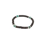Shoushan Stone, Coconut & Shell Stretch Bracelet