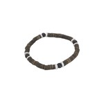 Red Tiger, Coconut & Shell Stretch Bracelet