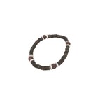 Dragon Blood Jasper, Coconut & Shell Stretch Bracelet