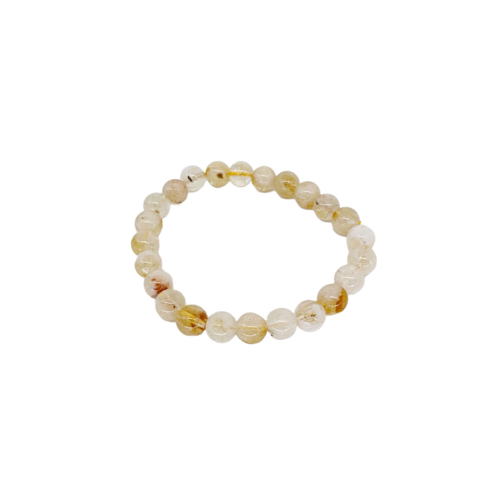 Golden Quartz Gemstone Stretch Bracelet 8mm