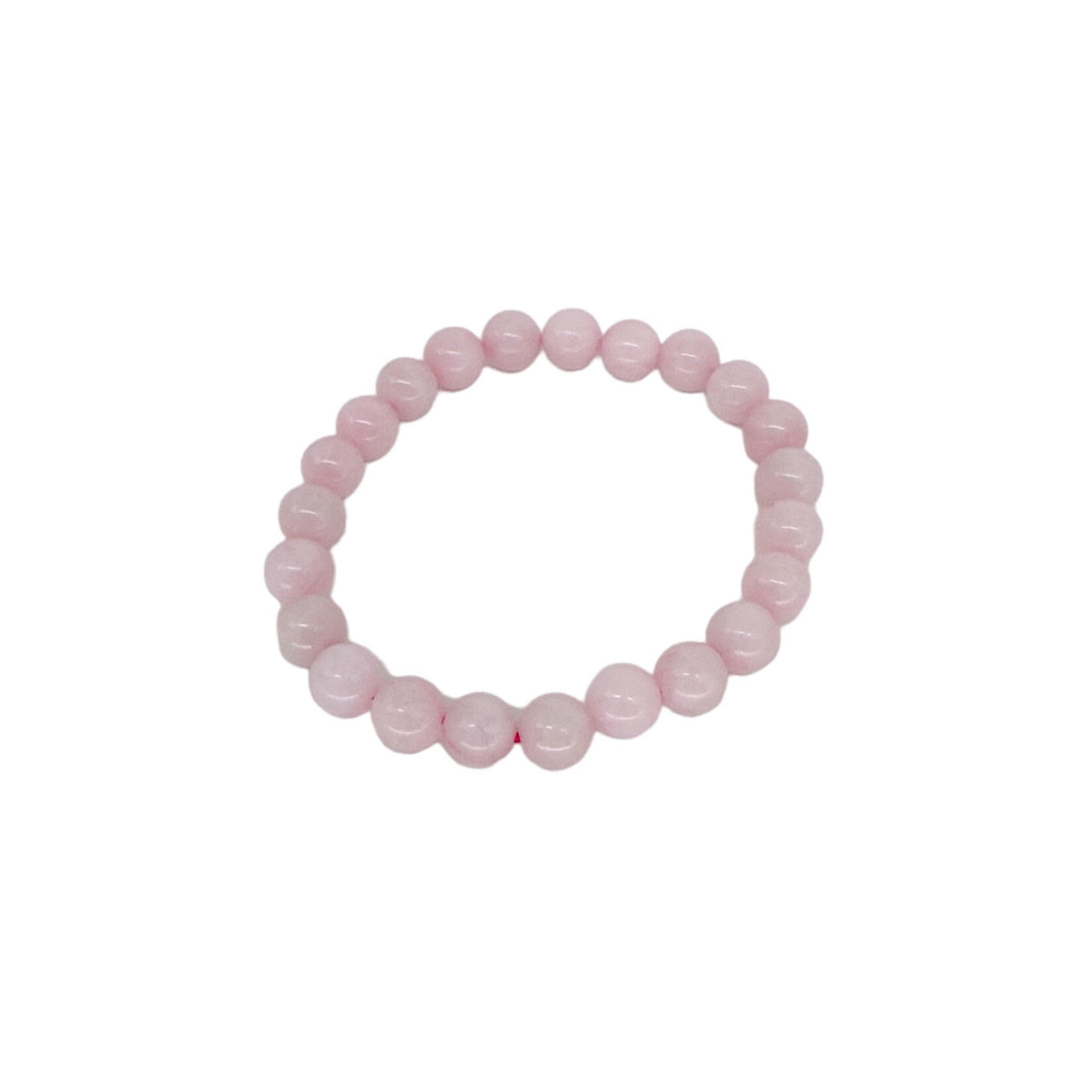 Pink Quartz Gemstone Stretch Bracelet 8mm