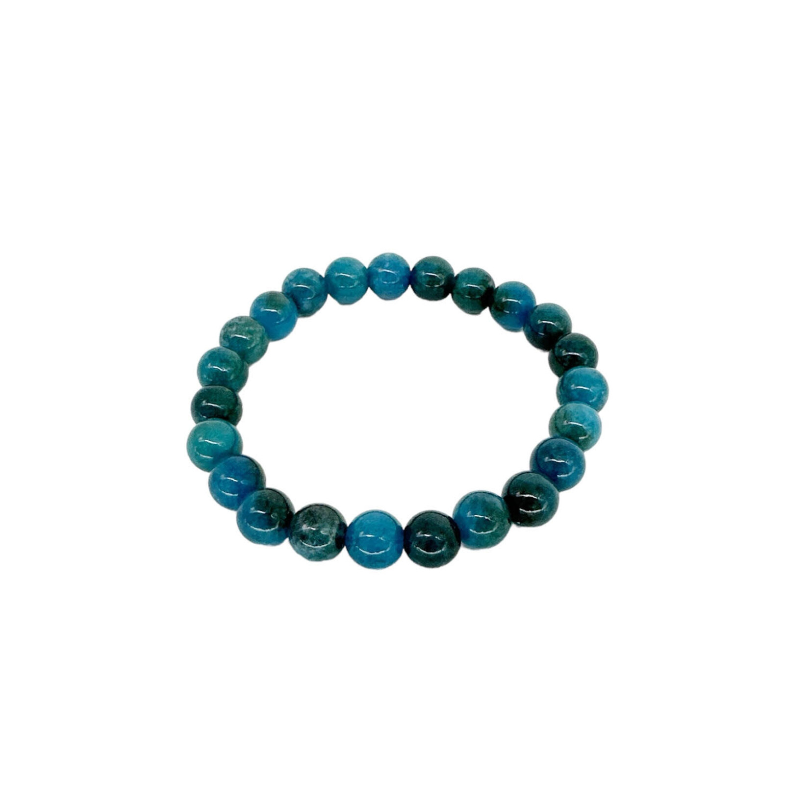 Dark Chalcedony Gemstone Stretch Bracelet 8mm