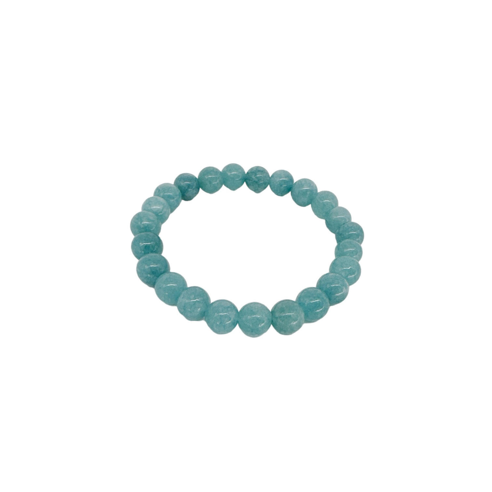 Light Chalcedony Gemstone Stretch Bracelet 8mm