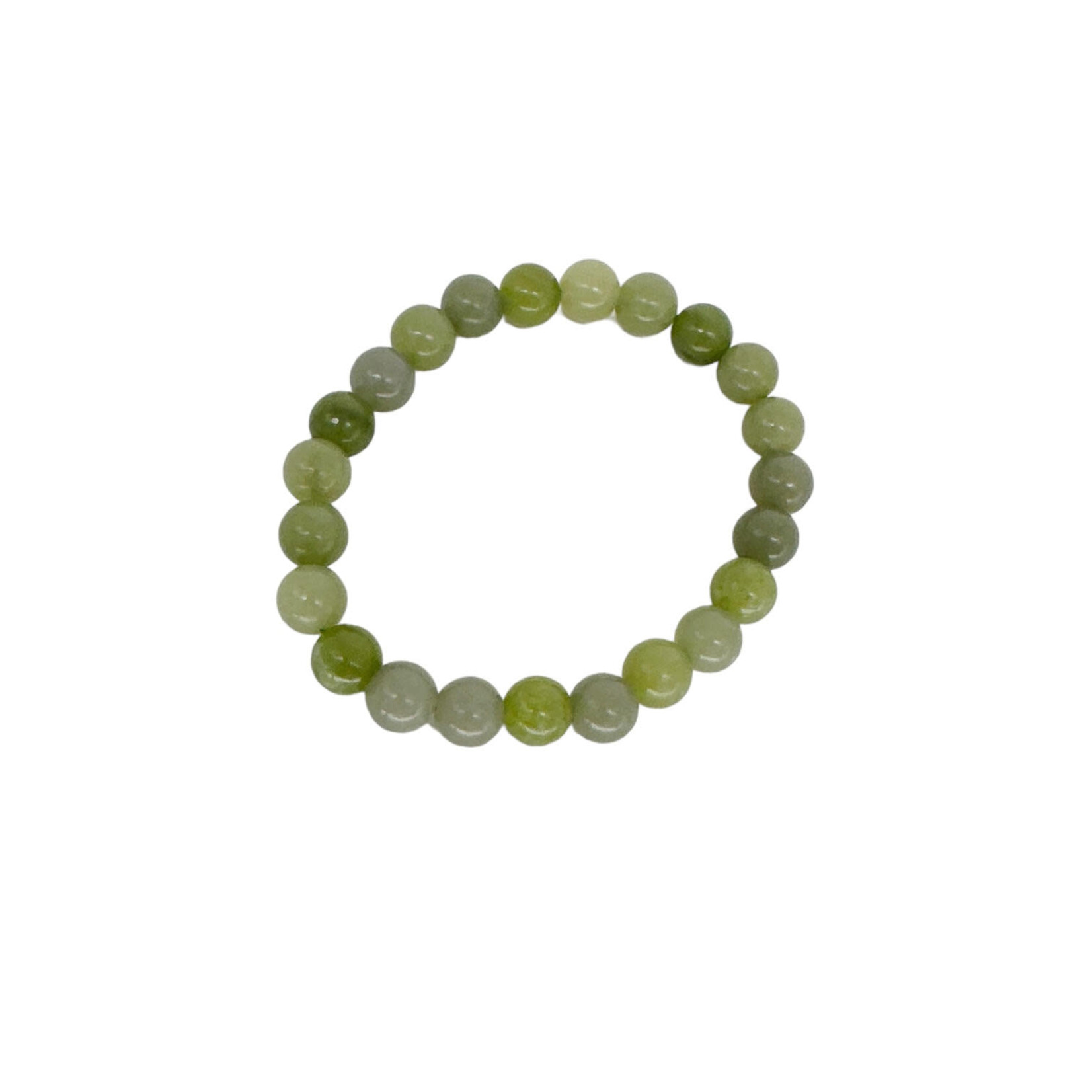 Green Jade Gemstone Stretch Bracelet 8mm