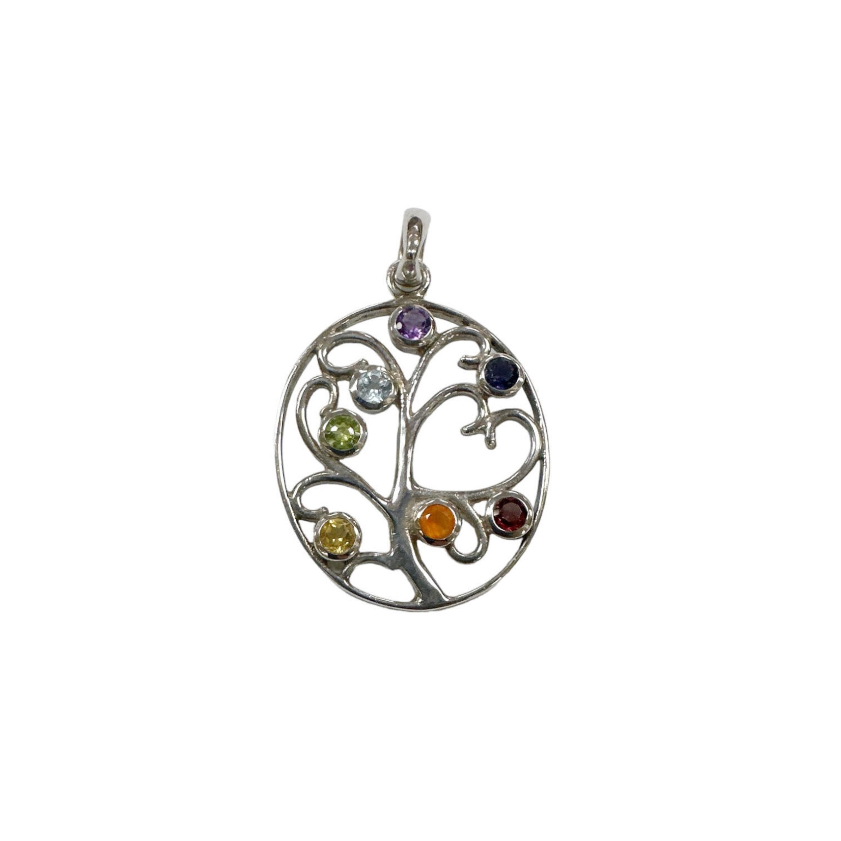 Sterling Silver Chakra Pendant CH7