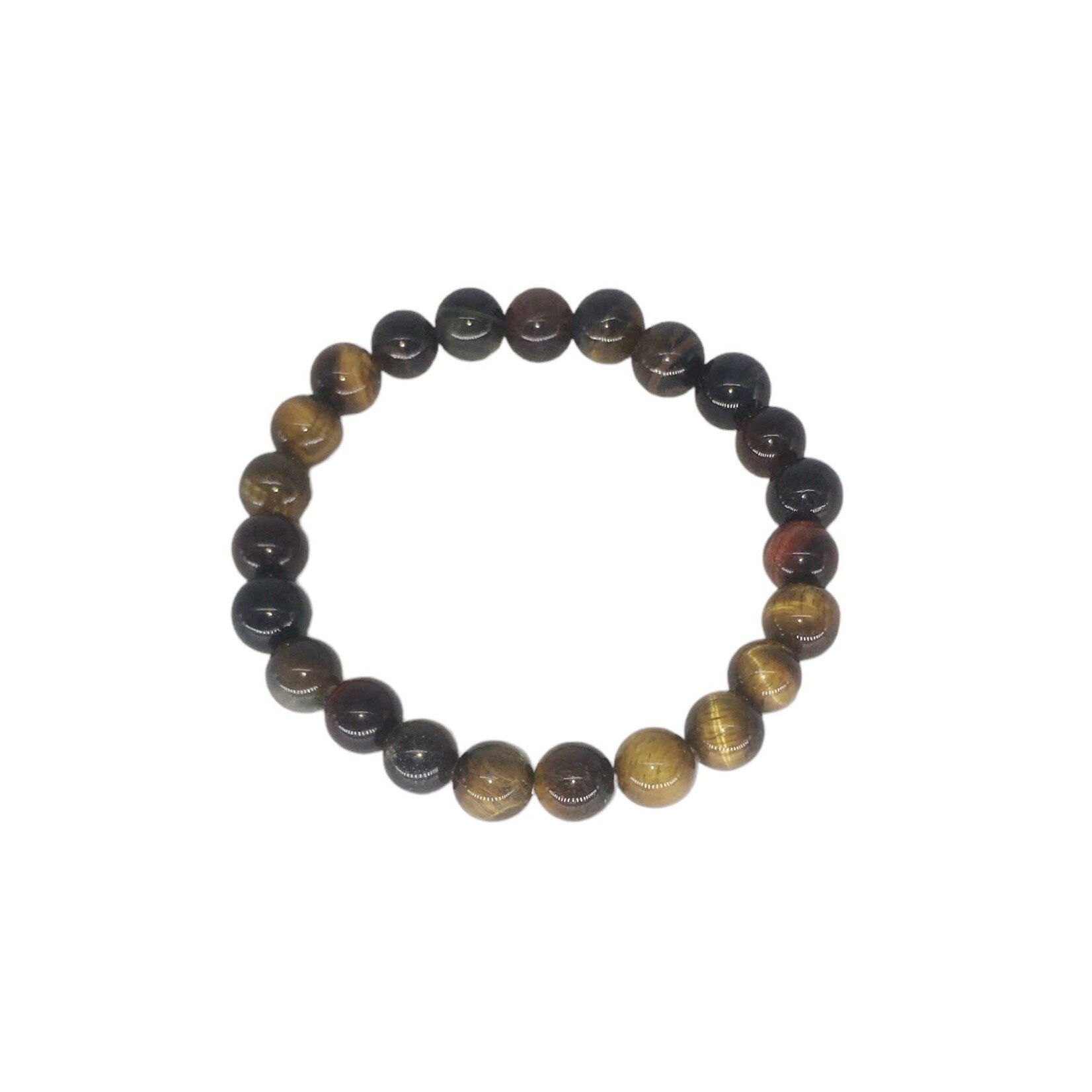 Mixed Tiger Eye Gemstone Stretch Bracelet 8mm