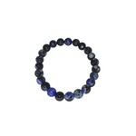 Brazil Fire Agate Blue Gemstone Stretch Bracelet 8mm