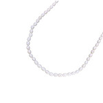 4mm 18" White Rice Pearl Necklace with Sterling Silver Spring Ring Clasp