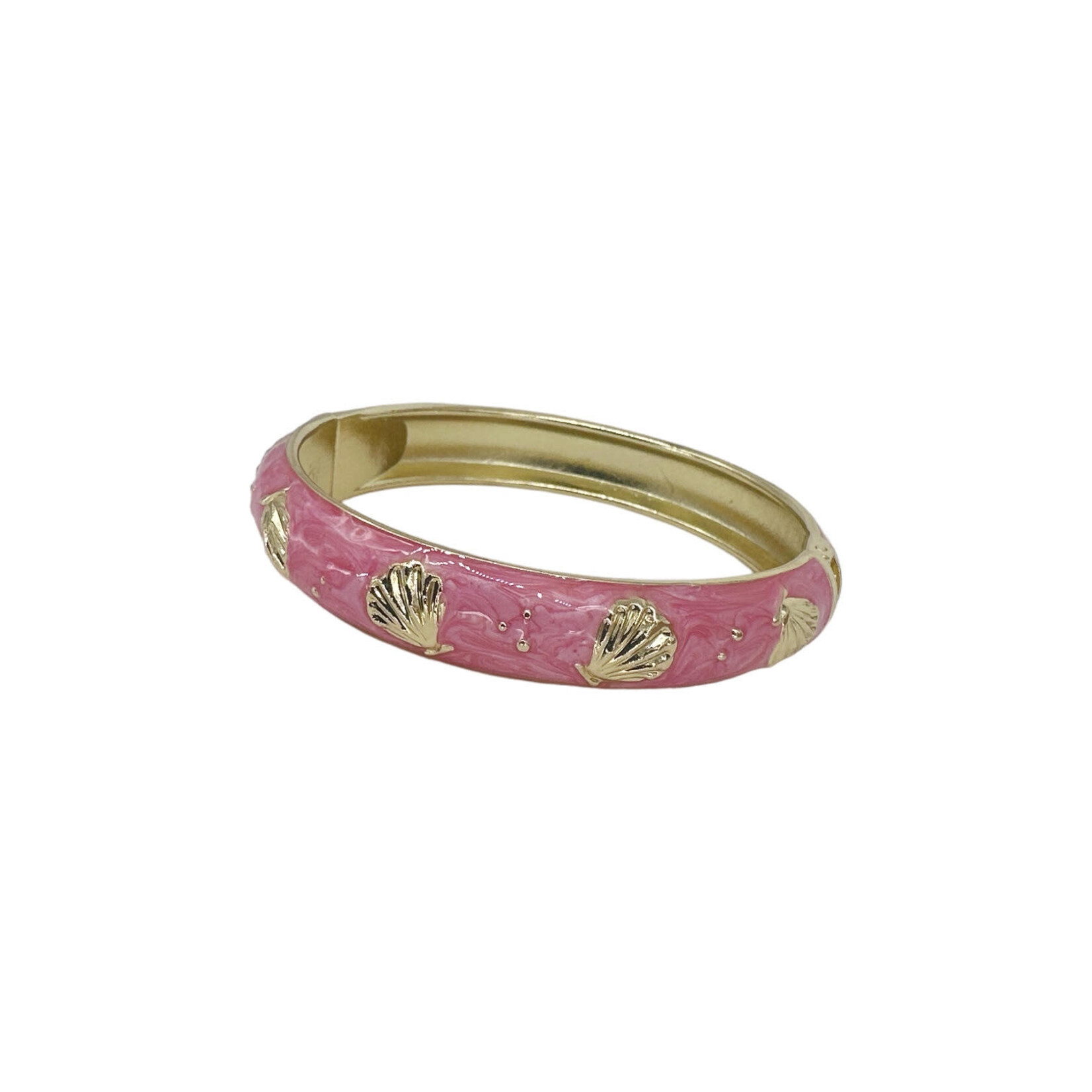 Enamel Clasp Seashell Bracelet Pink