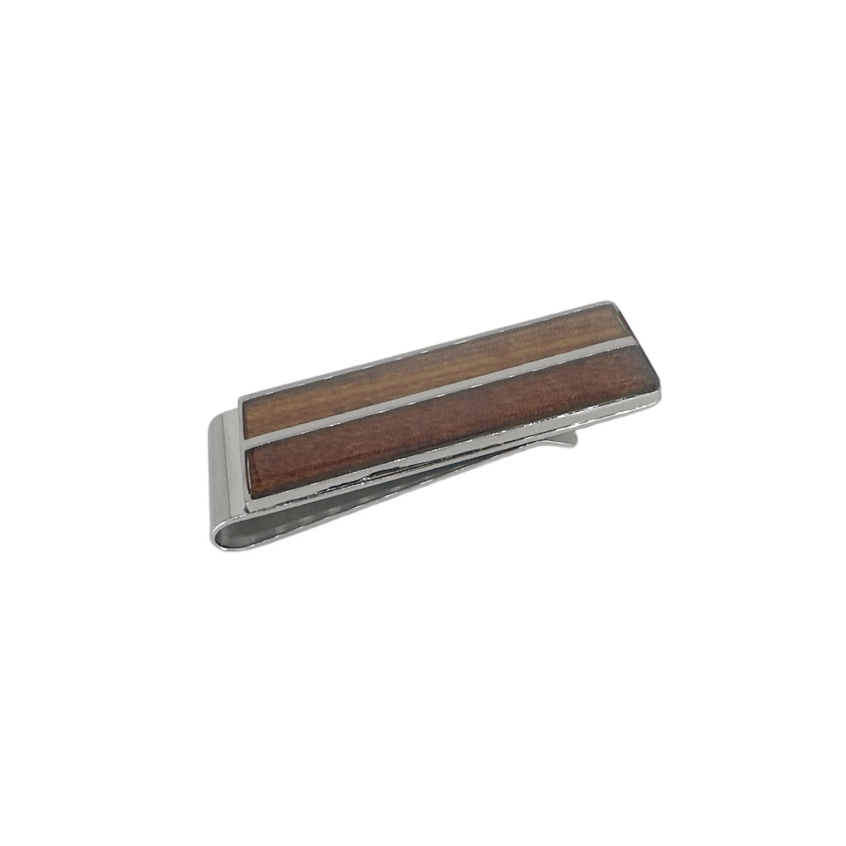 Stainless Steel Koa Wood Money Clip