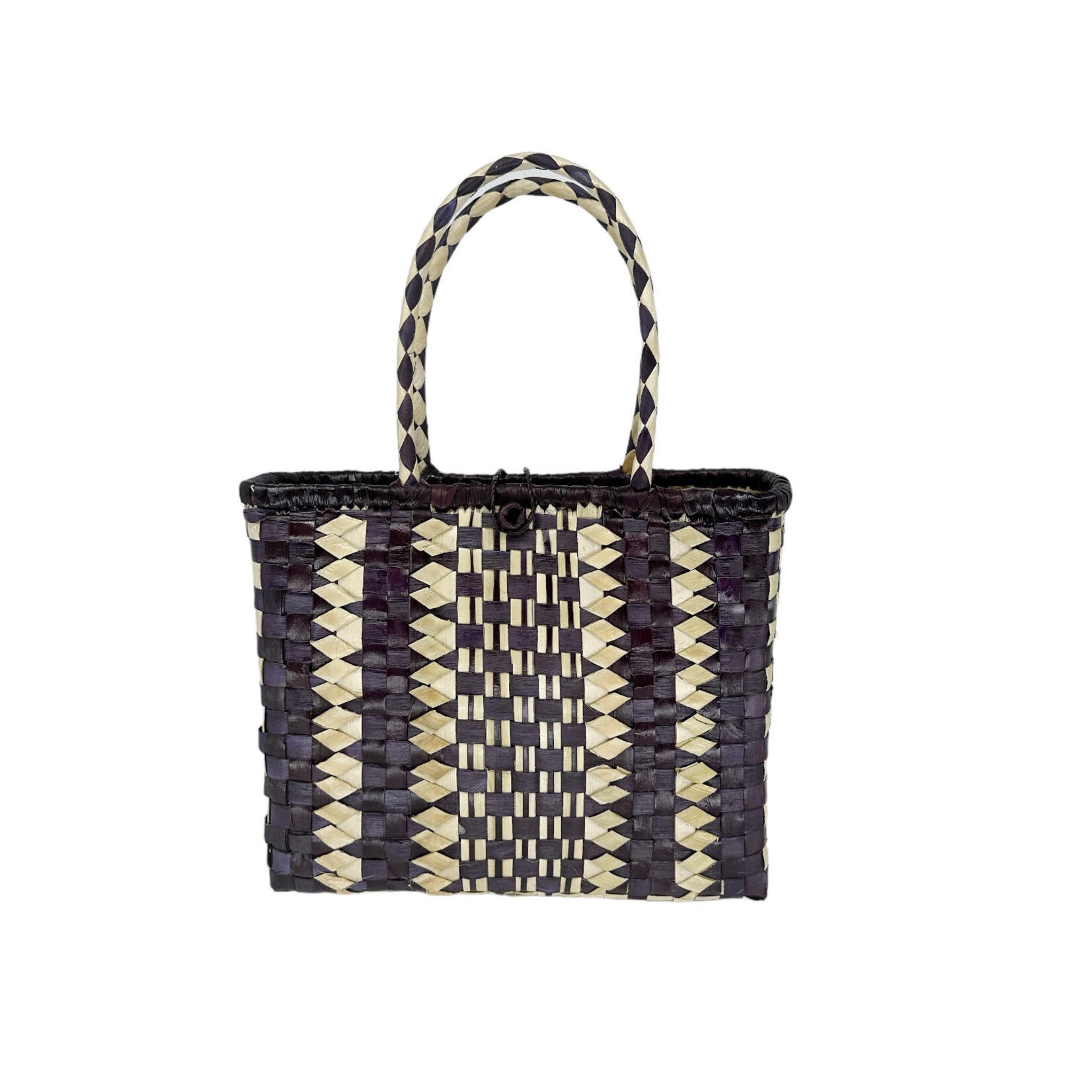 Two Tone Woven Lauhala Hula Bag South Pacific *AVAILABLE IN 4 SIZES*