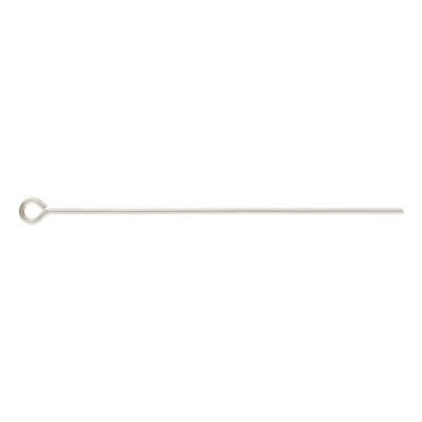 Sterling Silver 925 Eyepin  24ga 0.020 x 1.5" (0.50 x 38.1mm) Pack of 10